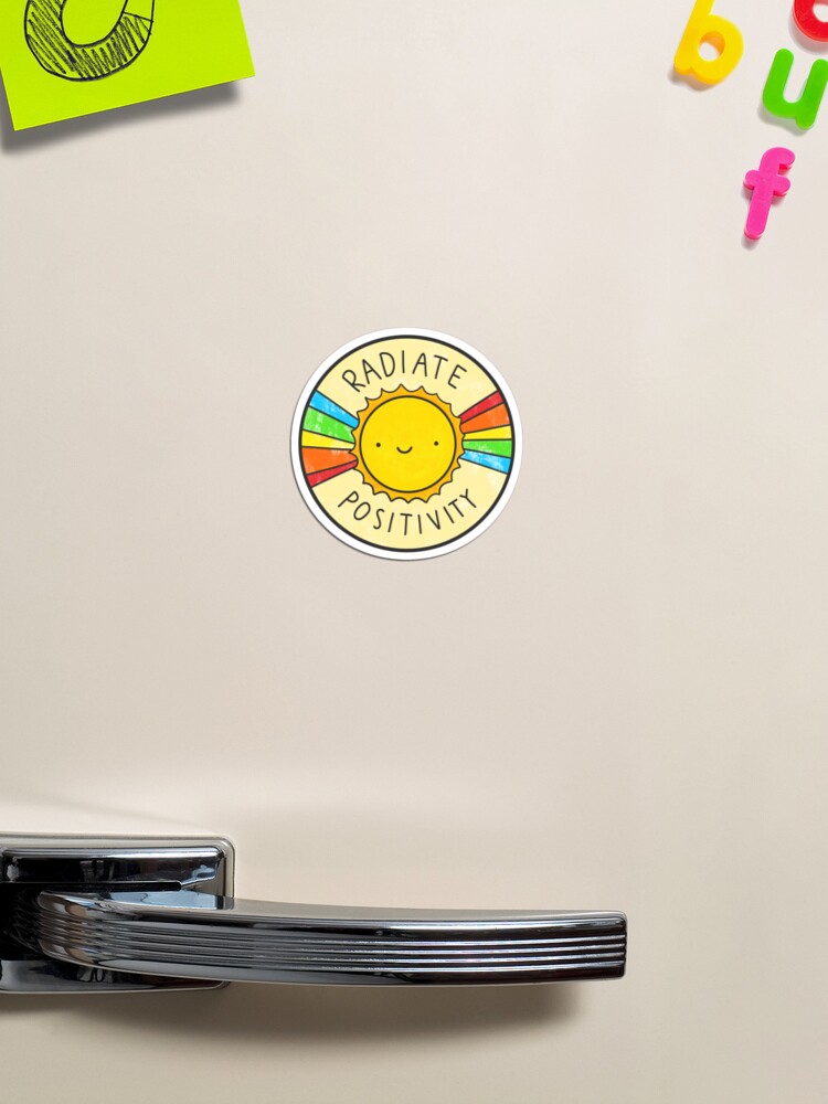 Thumbnail 1 of 3, Magnet, Radiate Positivity designed and sold by hellobubblegum.