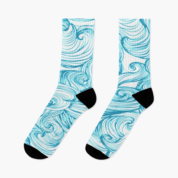 Item preview, Blue wave patterns designed and sold by KawaiiGlobal.