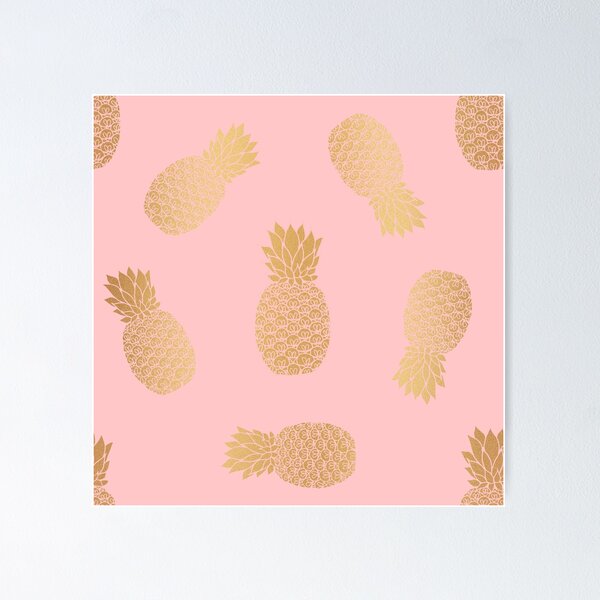 Item preview, Pink and Gold Pineapple Pattern designed and sold by Julie Erin Designs.