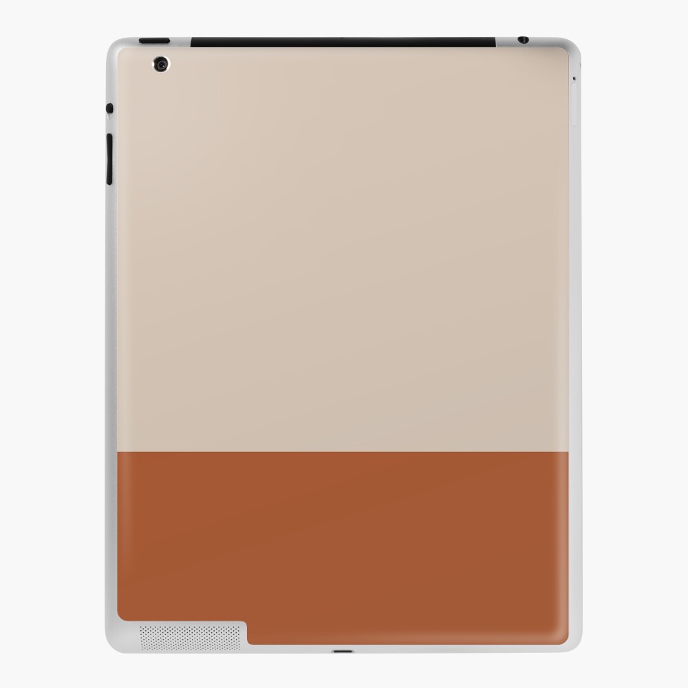 Minimalist Color Block Cuffed Solid in Putty and Clay Rust Terracotta iPad Case & Skin