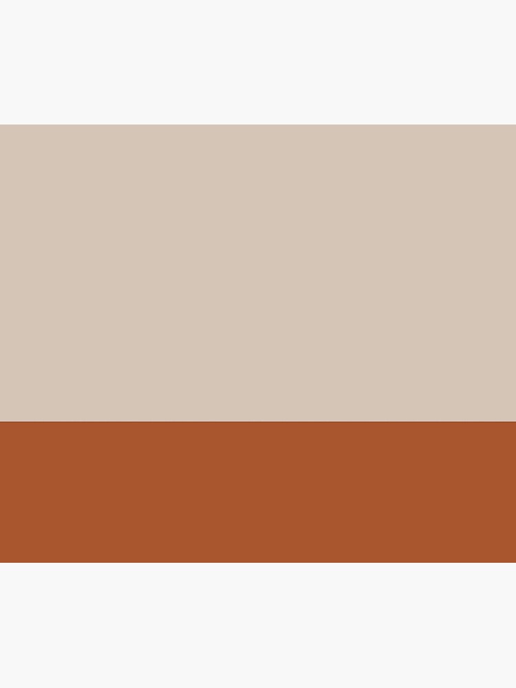 Minimalist Color Block Cuffed Solid in Putty and Clay Rust Terracotta by kierkegaard
