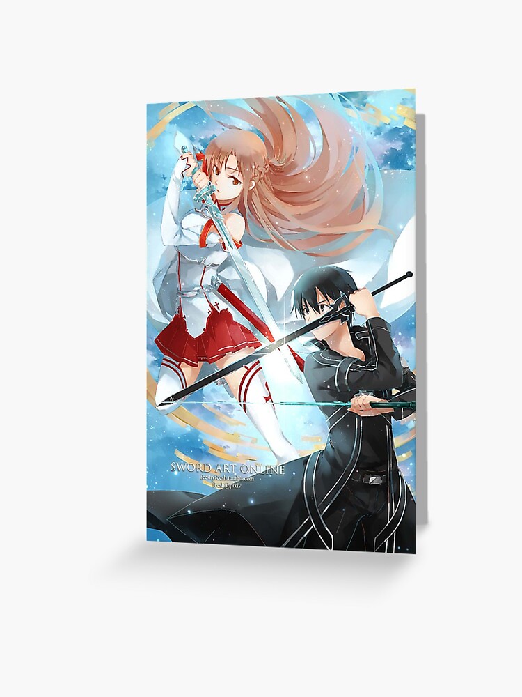 Sword Art Online Chibi Sword Art Online Cute Sword Art Greeting Card By Whitneyhendrix Redbubble