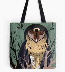 Wooden Owl Tote Bag
