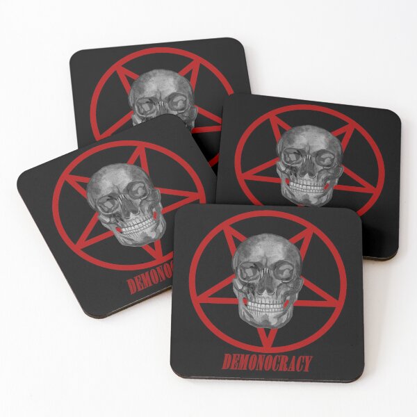 Item preview, Human satanic skull Demonocracy designed and sold by susserain.