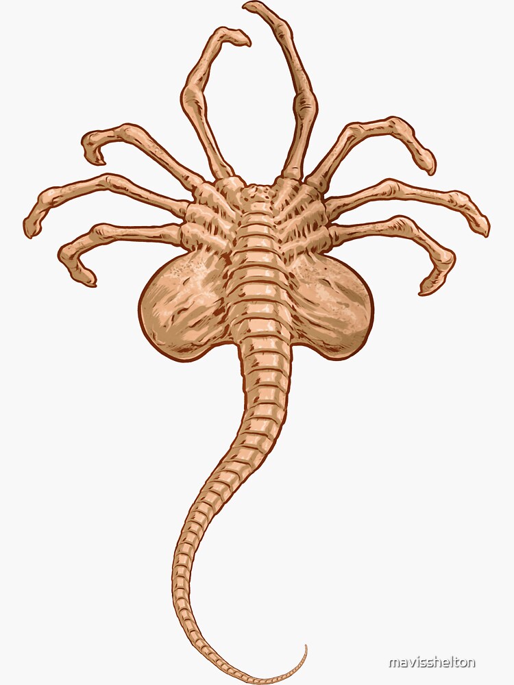 "Facehugger Virus mask" Sticker for Sale by mavisshelton Redbubble