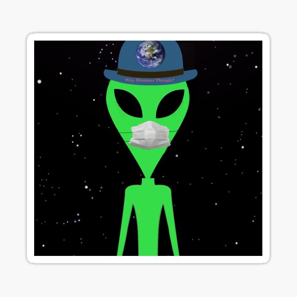 Hank the Alien Sticker