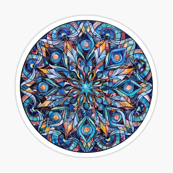 Copper and Teal Mandala Sticker