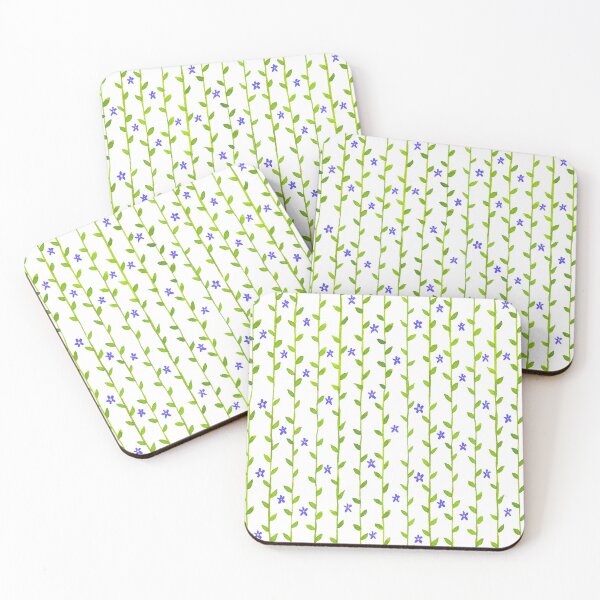 Item preview, Watercolor Floral Vines Pattern - Indigo & Green - Transparent designed and sold by monitdesign.