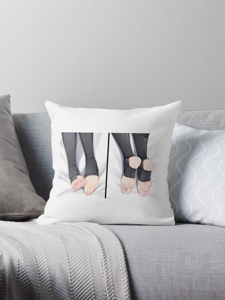 Sexy anime girl feet Throw Pillow for Sale by serenasuni