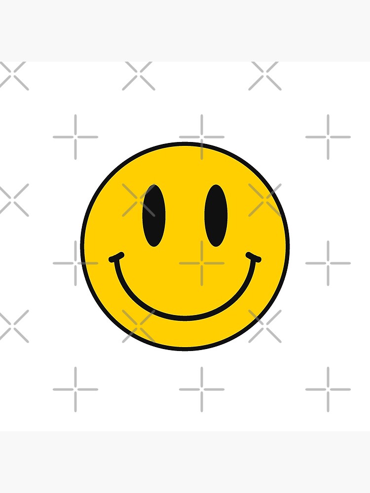 "Yellow and Black Smiley Face" Poster by callavibes | Redbubble