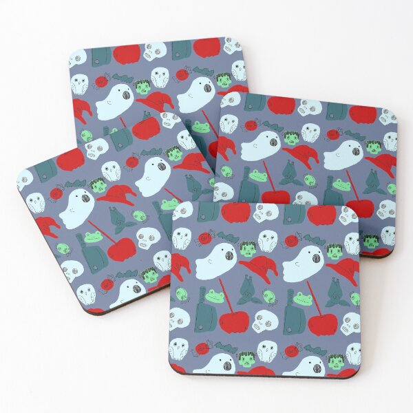 Item preview, Cute Halloween Art Print - Seasonal Spooky Fall Pattern designed and sold by Faerin.paints.