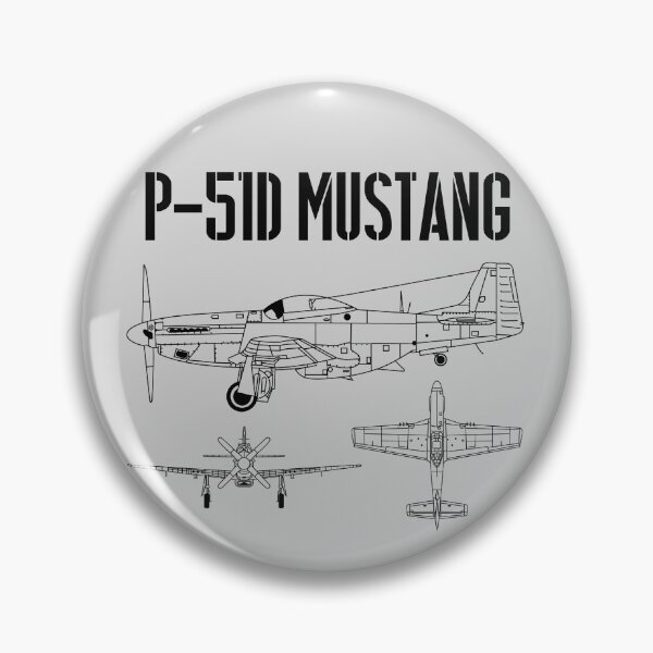 Item preview, P51D Mustang Airplane Schematic Allies Fighter Aircraft Gear designed and sold by DynamicDesign.