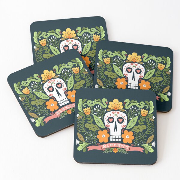 Item preview, Day of the dead Banner Tapestry designed and sold by Mexikawaii.