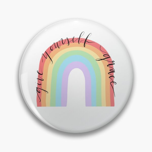 Item preview, Give Yourself Grace Rainbow Calligraphy designed and sold by Sarah Burk.