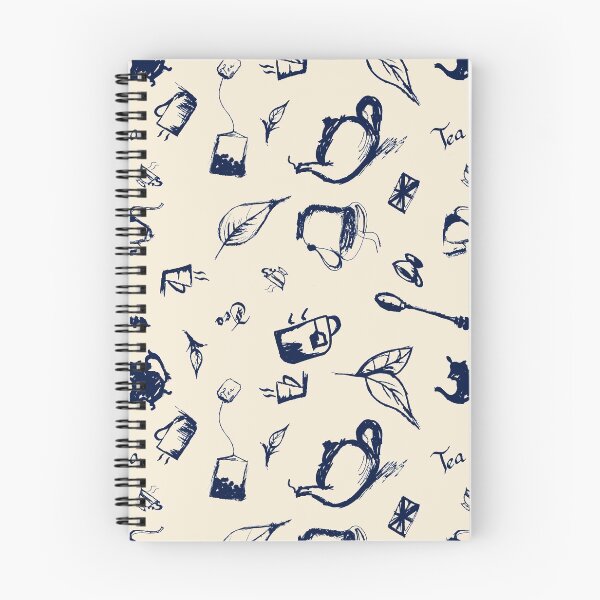 Item preview, Rich Blue Seamless Tea Pattern designed and sold by ALDOs-CORNER.