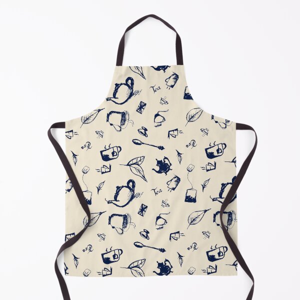 Item preview, Rich Blue Seamless Tea Pattern designed and sold by ALDOs-CORNER.
