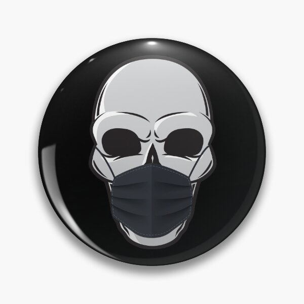Item preview, Skeleton Skull Wearing A Face Mask Germophobe Halloween Gear designed and sold by DynamicDesign.