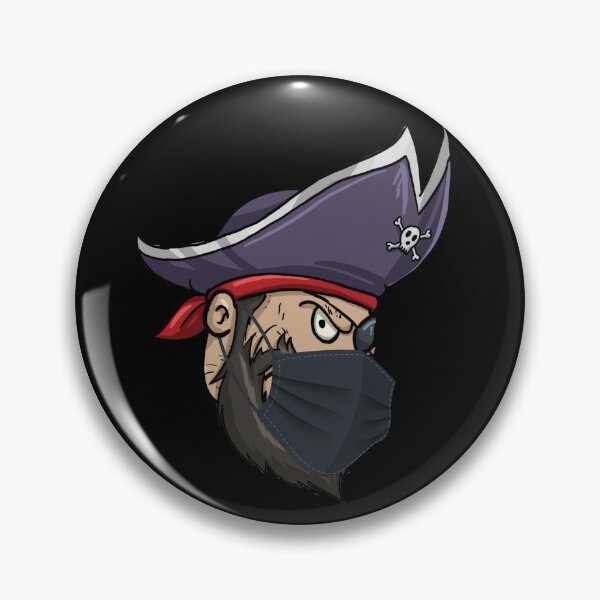 Item preview, Pirate Wearing A Face Mask Germophobe Halloween Gift Gear designed and sold by DynamicDesign.