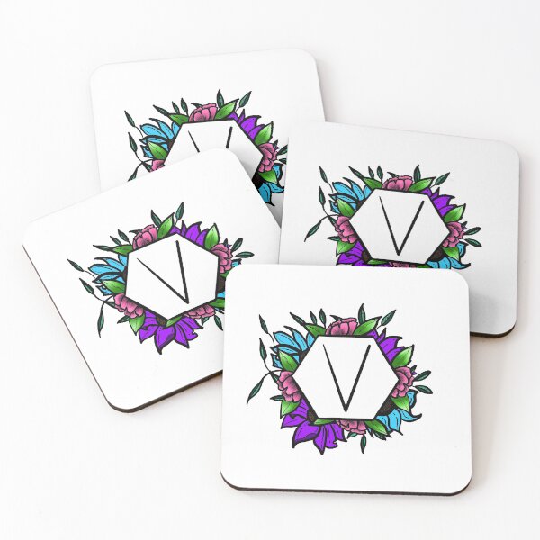 Item preview, Honeycomb Monogram V designed and sold by jessieartsdaily.
