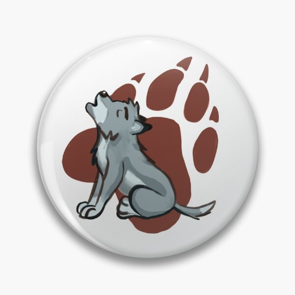 Item preview, Wolf pup with paw print designed and sold by storyseeker94.