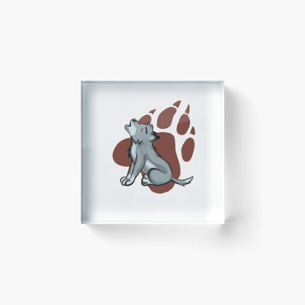 Item preview, Wolf pup with paw print designed and sold by storyseeker94.