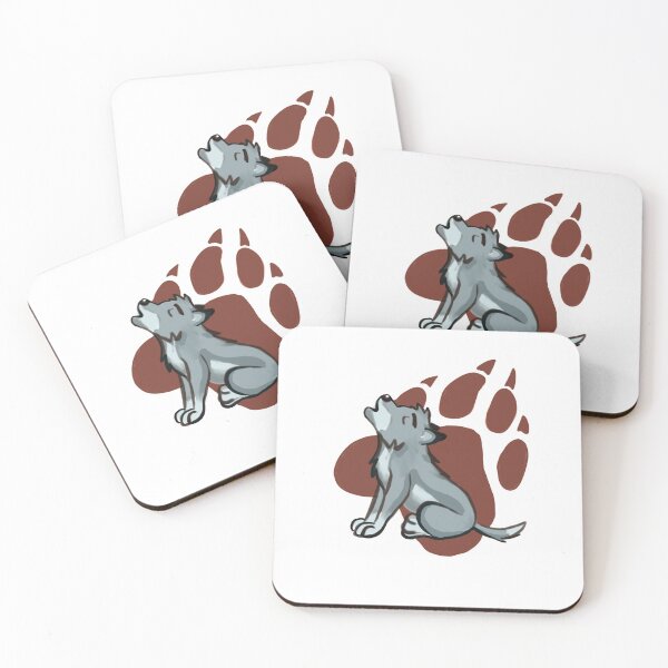 Item preview, Wolf pup with paw print designed and sold by storyseeker94.