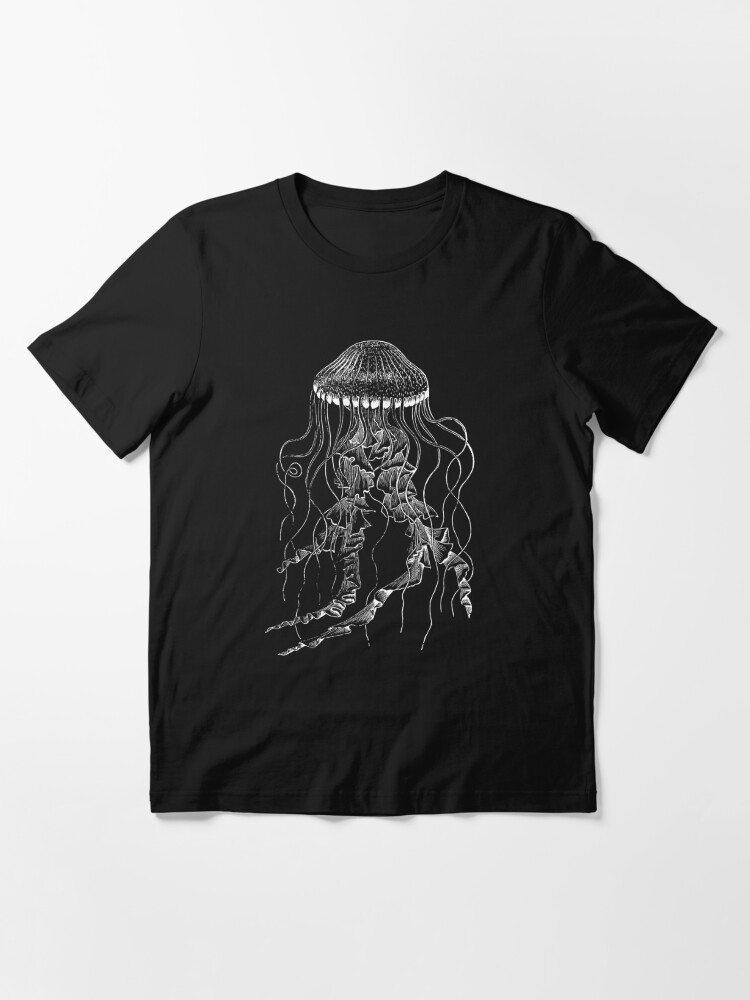 Sea Life 2 - Vintage Jellyfish Sea Creature Jelly Black and White |  Essential T-Shirt