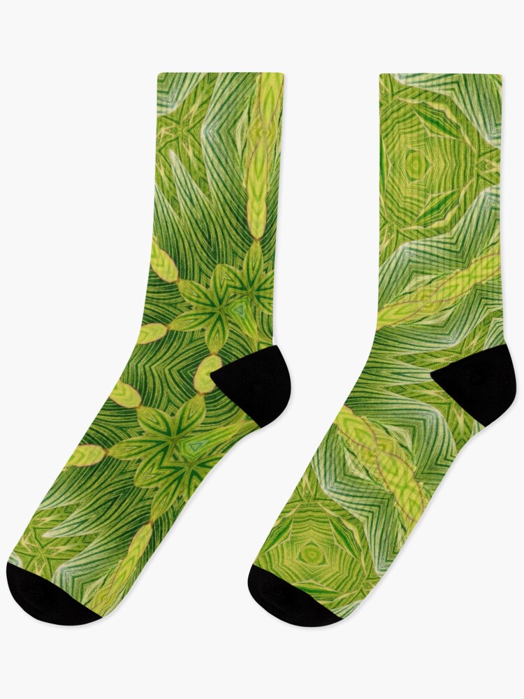 Thumbnail 1 of 5, Socks, Green Geometric designed and sold by SusanRydberg.