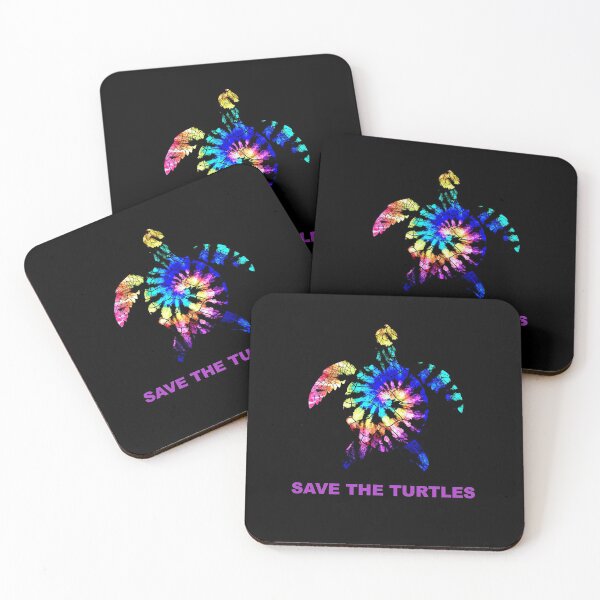 Artikelvorschau, Tie Dye Turtle Mehrfarbiger Regenbogen mit Schwarz Rosa Blau Lila Grün Gelb Rad Rette die Schildkröten vsco Ästhetik entworfen und verkauft von Draculaura2009.