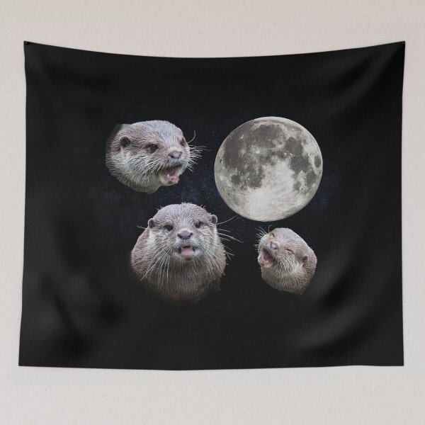 Item preview, Three Otter Moon designed and sold by agenderblob.