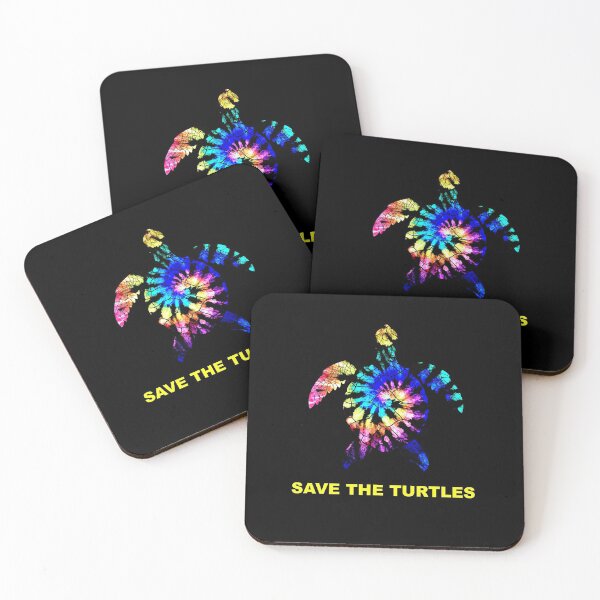 Artikelvorschau, Tie Dye Turtle Mehrfarbiger Regenbogen mit Schwarz Rosa Blau Lila Grün Gelb Rad Rette die Schildkröten vsco Ästhetik entworfen und verkauft von Draculaura2009.