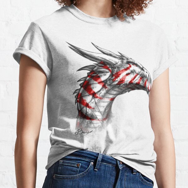 Noble Tiger Dragon in Red Classic T-Shirt