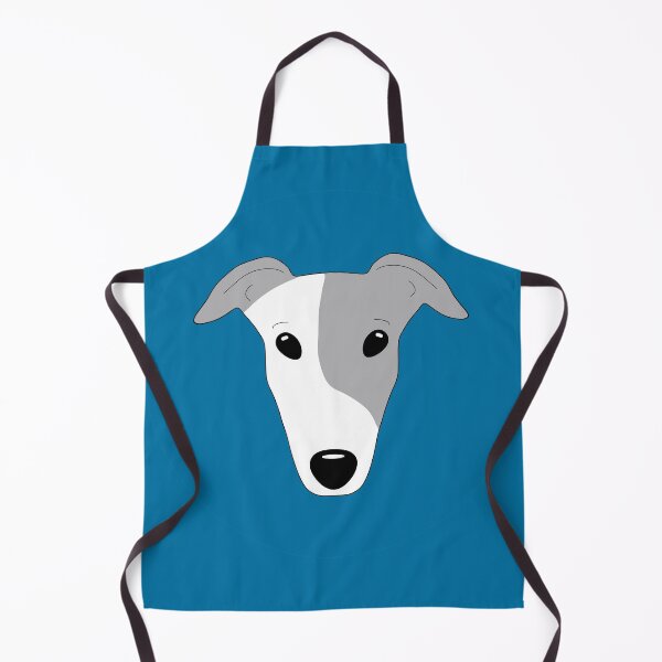 Item preview, Blue greyhound with white mask on blue background designed and sold by houndpixnz.