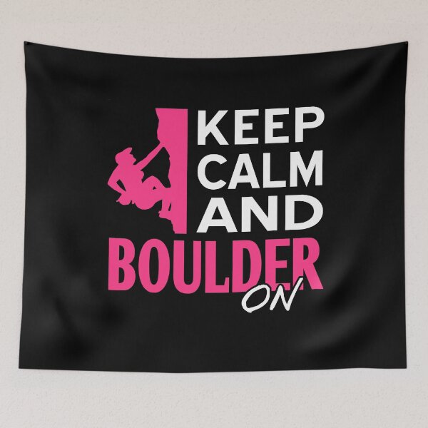 Item preview, Keep Calm and Boulder on Rock Climbing designed and sold by NeXore.