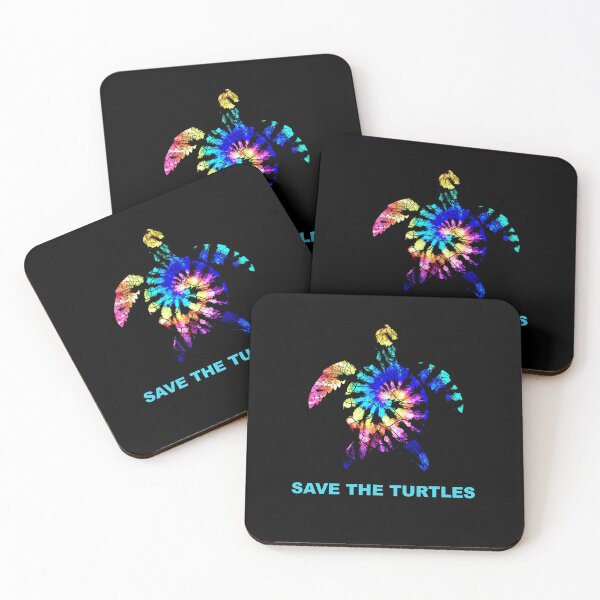 Artikelvorschau, Tie Dye Turtle Mehrfarbiger Regenbogen mit Schwarz Rosa Blau Lila Grün Gelb Rad Rette die Schildkröten vsco Ästhetik entworfen und verkauft von Draculaura2009.