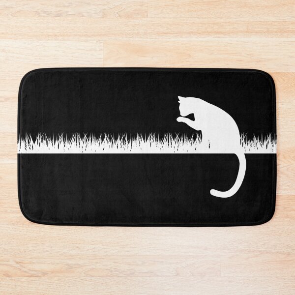 Item preview, Cat Licking On Grass Field (White) designed and sold by BunnyPrinceDegn.