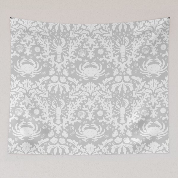 Item preview, Cape Cod Damask in Gray designed and sold by Sharilea.