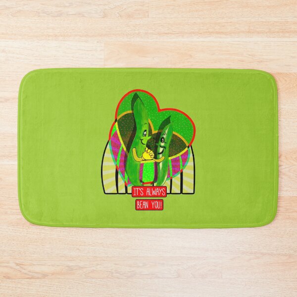 Item preview, It’s always bean you. Anthropomorphic green beans. Vintage Inspired collage. designed and sold by CirqueBizerk.