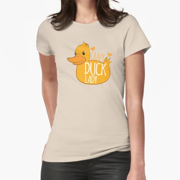 Crazy Duck Lady Fitted T-Shirt