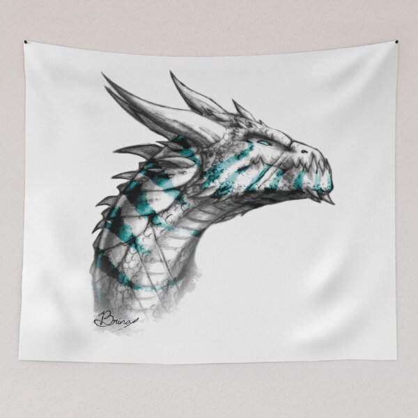 Item preview, Noble Tiger Dragon in Teal designed and sold by Brina Williamson.
