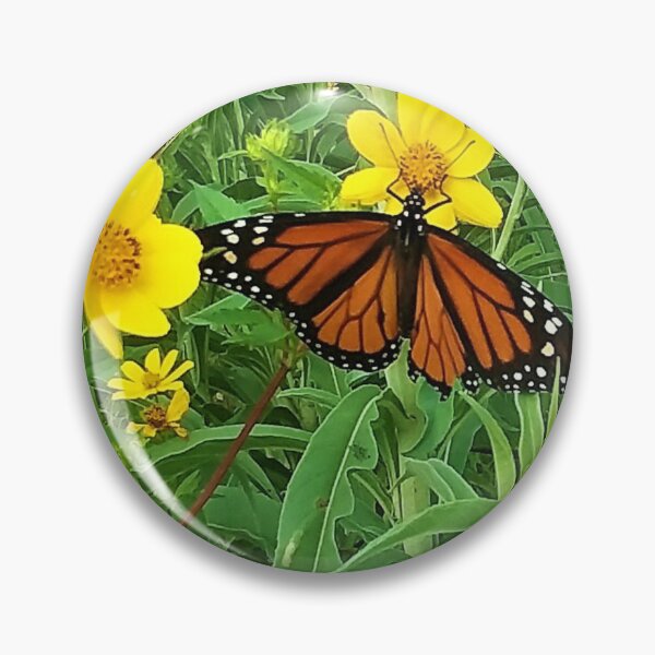 Item preview, Mariposa monarca con flores amarillas designed and sold by asitflows.