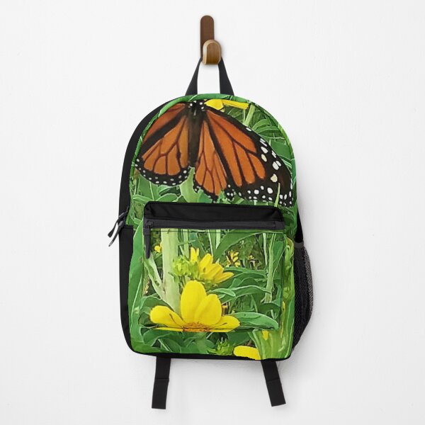 Item preview, Mariposa monarca con flores amarillas designed and sold by asitflows.