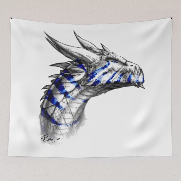Item preview, Noble Tiger Dragon in Blue designed and sold by Brina Williamson.