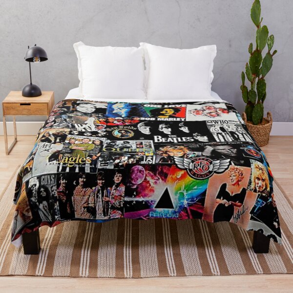 Rock collage Throw Blanket