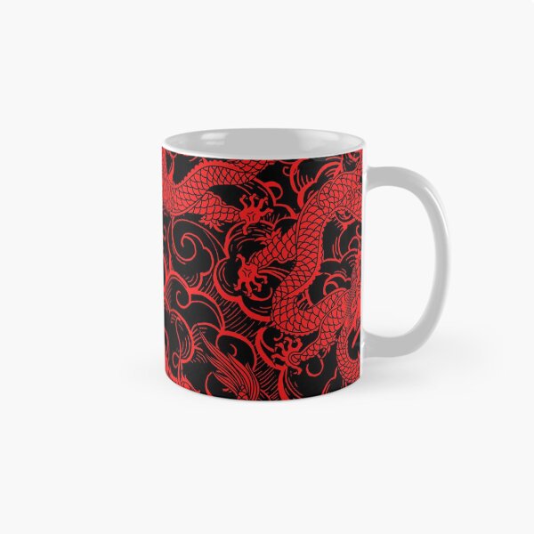 Item preview, Black and Red Dragon Pattern designed and sold by Maria N.
