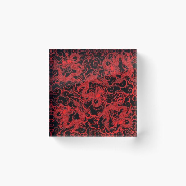 Item preview, Black and Red Dragon Pattern designed and sold by Maria N.