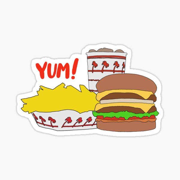 In N Out Burger Bumper Sticker Decal In-N-Out Double Double #innoutburger 