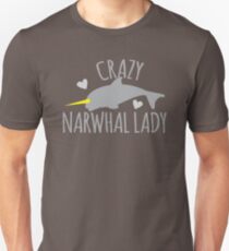 Crazy Narwhal Lady Unisex T-Shirt