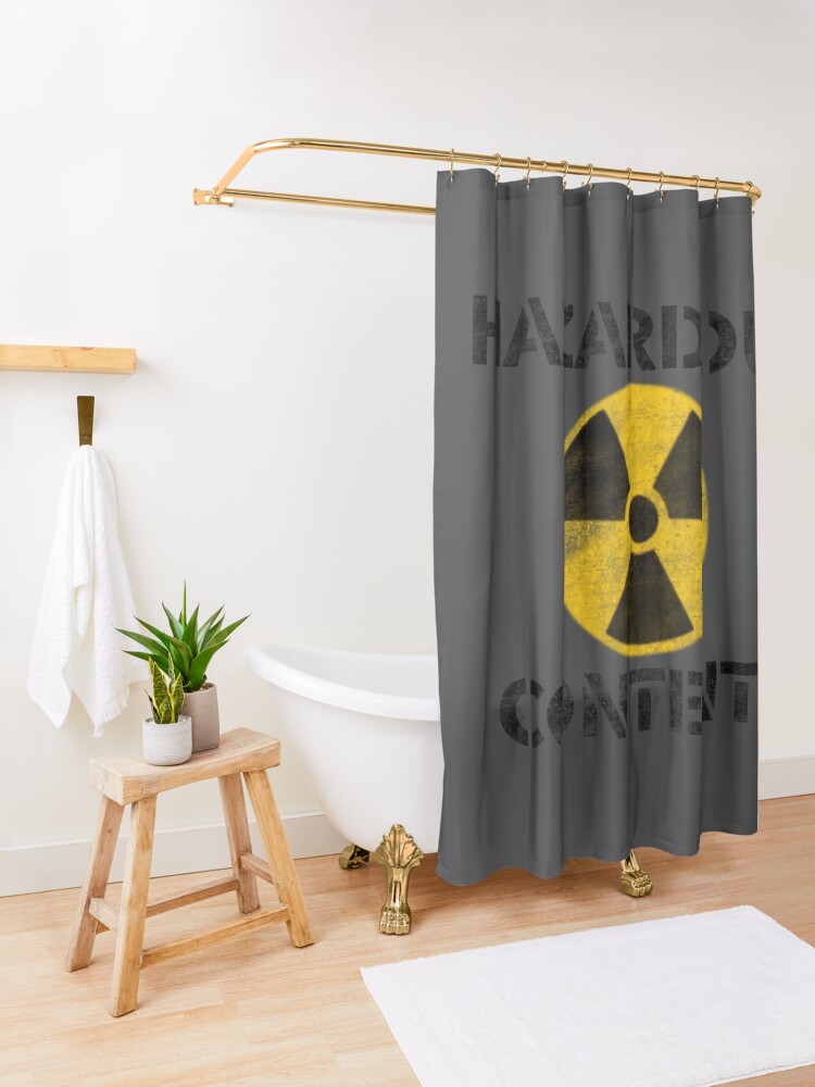 Alternate view of Hazardous Content Shower Curtain