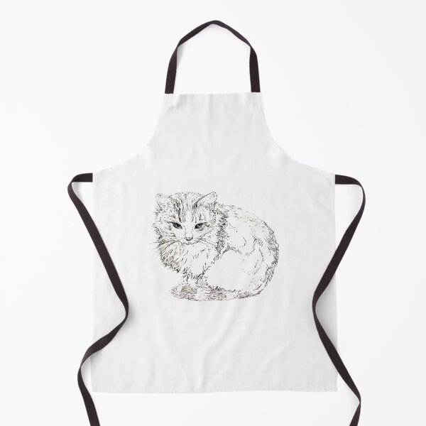 Item preview, Ink drawing of a cat designed and sold by Roz McQuillan Fine Art & Photography.